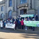 Save the Fellgate Green Belt campaigners at South Shields Town Hall ahead of meeting on local plan (February 27, 2025) 