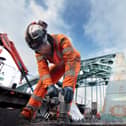 Restoration works on the Tyne Bridge, Newcastle. Photo: Andrew Heptinstall Photography.