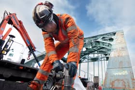 Restoration works on the Tyne Bridge, Newcastle. Photo: Andrew Heptinstall Photography.