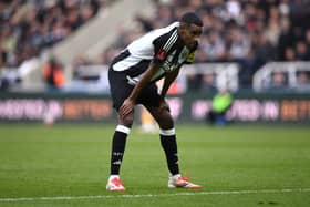 Alexander Isak of Newcastle United reacts during the Emirates FA Cup Fifth Round match between Newcastle United and Brighton & Hove Albion at St James' Park on March 02, 2025 in Newcastle upon Tyne, England. (Photo by Stu Forster/Getty Images)