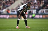 Alexander Isak of Newcastle United reacts during the Emirates FA Cup Fifth Round match between Newcastle United and Brighton & Hove Albion at St James' Park on March 02, 2025 in Newcastle upon Tyne, England. (Photo by Stu Forster/Getty Images)