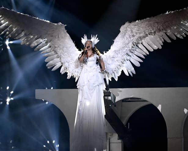 Jade Thirlwall performed at the 2025 Brit Awards in London with her single Angel Of My Dreams