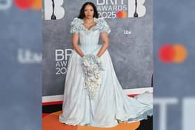 Jade Thirlwall on the red carpet at the Brit Awards