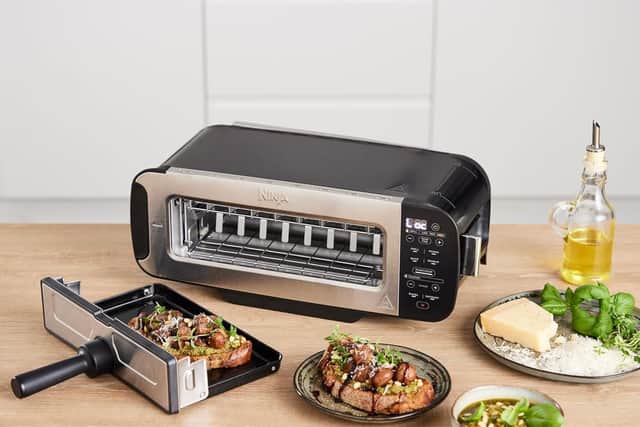 a toaster, grill, and panini press all in one