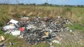 Fly-tipping, like this in East Boldon, could be tackled with South Tyneside Council’s new drone