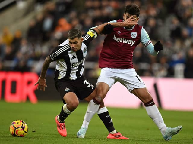 Lucas Paqueta in action for West Ham against Newcastle United in November