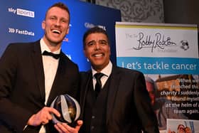 Dan Burn was named as Sir Bobby Robson Foundation Personality of the Year at the North East Football Writers Awards (photo Sir Bobby Robson Foundation)