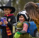Children dressed up for World Book Day are welcomed to school by their headteacher in 2021 (Photo: Finnbarr Webster/Getty Images)