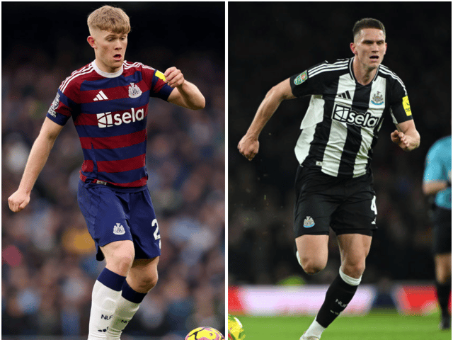 Lewis Hall and Sven Botman. Hall has been ruled out for the rest of the season whilst Botman is a doubt to feature for Newcastle United in their upcoming games against West Ham and Liverpool.