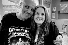 Corrina Danby with her dad, Colin Watling. Corrina has set up a suicide loss support group in her dad's memory.