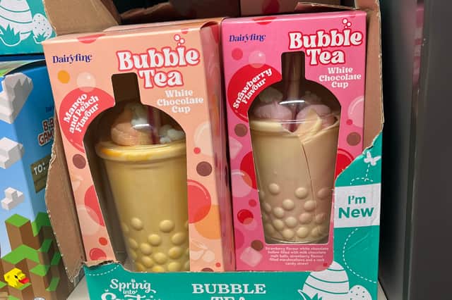 Broken eggs on the shelf in Aldi