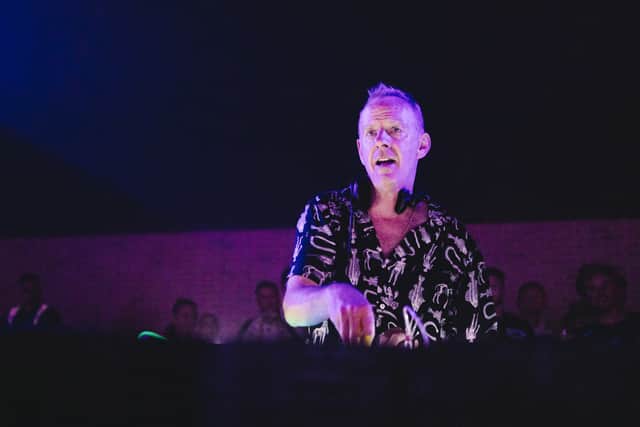 Fatboy Slim performs onstage at the YumaTent at the 2022 Coachella Valley Music And Arts Festival on April 24, 2022 in Indio, California.