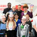 SAFC players Salis Abdul Samed and Enzo Le Fee visit the Beacon of Light for World Book Day.