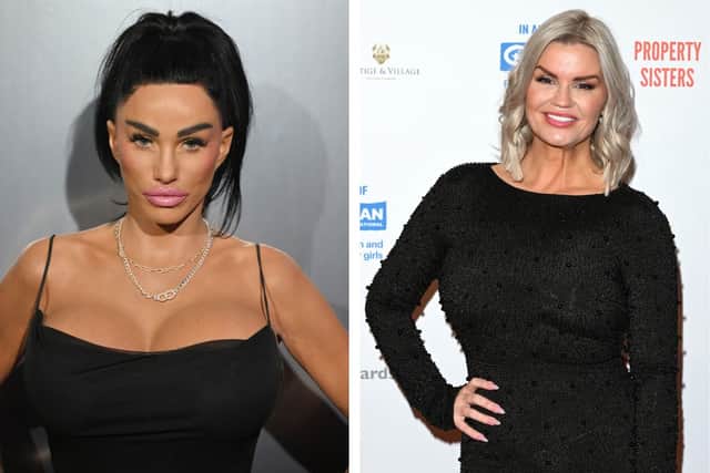Katie Price (left) and Kerry Katona (right) were due to gon tour with 'An Evening with Katie and Kerry'. Credit: Getty