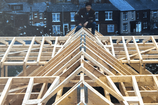 Nursery owner Eamonn Gribben pictured on the structure of the nursery before it opened.