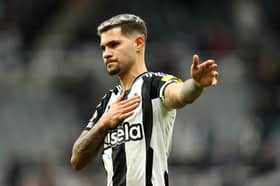 Bruno Guimaraes is looking ahead to Sunday’s Carabao Cup final against Liverpool. 