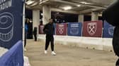 Alexander Isak arrives at the London Stadium. 