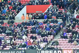 Sunderland fans at the Stadium of Light for the game against Preston North End. 