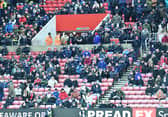 Sunderland fans at the Stadium of Light for the game against Preston North End. 
