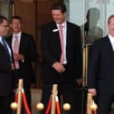Niall Quinn and Steve Cram leaving the Stadium of Light with FIFA inspectors.
It's a photo from the Sunderland Echo archives taken in August 2010.