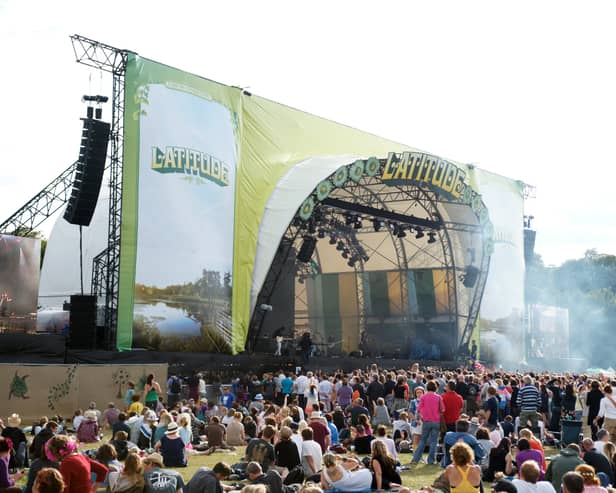  A general view of the main stage on day 3 of the Latitude Festival held in Henham Park, Southwold on July 18, 2009 in Southwold, England. 