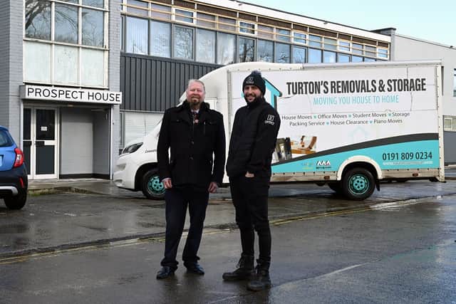 Cllr Paul Dean and Ben Turton at Propect House, the new home of the Want Not CIC.