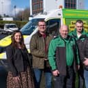 St John Ambulance’s new community support vehicle has been revealed at the Tyne Tunnels. From left: Eva Groves, Adrian Wallace, Neil Robinson, Alan Alexander, Shaun Simmons and Sophie Vassallo.