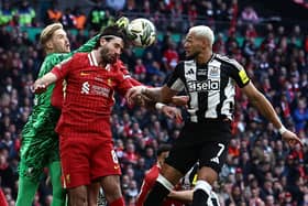 Dominik Szoboszlai and Joelinton in the Carabao Cup final. 