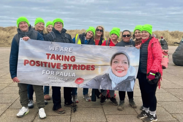 Taking Positive Strides were one of the fundraising teams who took part in the March on Cancer 2025. They did it in memory of Paula Fowler, who sadly died last year.
