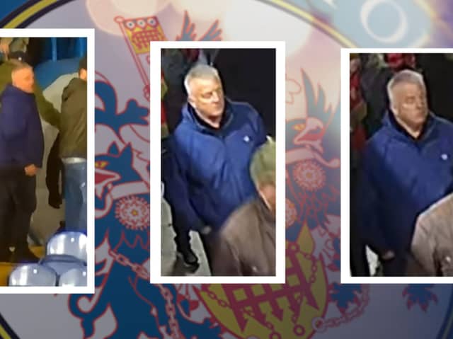 The police would like to speak with this man.