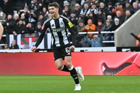 Newcastle United midfielder Lewis Miley