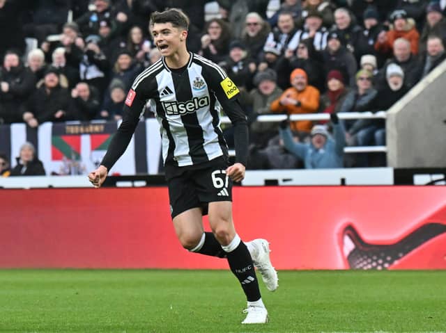 Newcastle United midfielder Lewis Miley