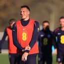 Dan Burn in England training on Tuesday.