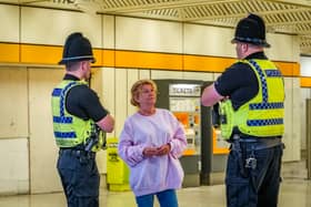 Northumbria Police and Crime Commissioner, Susan Dungworth, with police officers out on the streets.
