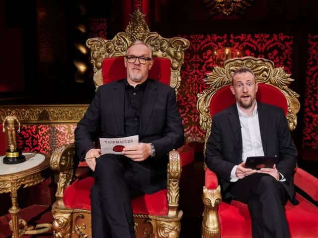 Taskmaster Greg Davies and his assistant 'Little' Alex Horne.