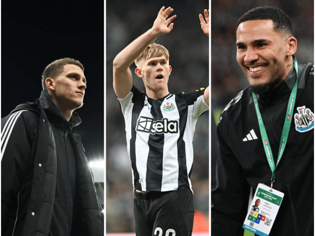 Sven Botman, Lewis Hall and Jamaal Lascelles will all miss Newcastle United's clash with Brentford through injury