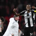Alexander Isak of Newcastle United celebrates victory following the Carabao Cup Final between Liverpool and Newcastle United at Wembley Stadium on March 16, 2025 in London, England. (Photo by Stu Forster/Getty Images)