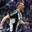 Dan Burn scored for Newcastle United at Wembley in the Carabao Cup final