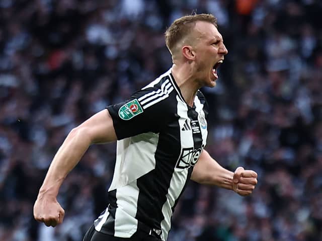 Dan Burn scored for Newcastle United at Wembley in the Carabao Cup final