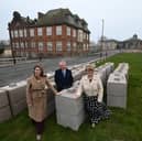 North East Mayor Kim McGuinness, Tyne Coast College chair of governors Dr Malcolm Grady, and South Tyneside Council leader Tracey Dixon on the proposed new South Tyneside College campus