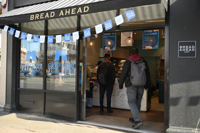 The ice buns were to celebrate the collab of Skipton Building Society and Bread Ahead bakery for the ISA season