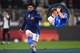 Sandro Tonali in action for Italy v Germany