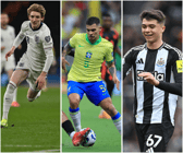 Anthony Gordon has withdrawn from international duty whilst Bruno Guimaraes is suspended. Lewis Miley captained England U19.