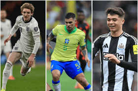 Anthony Gordon has withdrawn from international duty whilst Bruno Guimaraes is suspended. Lewis Miley captained England U19.