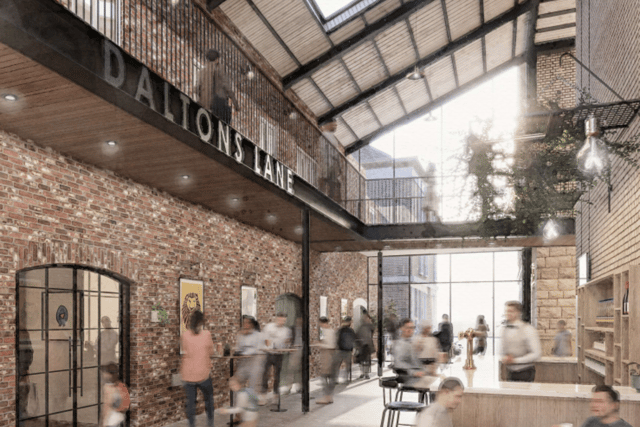 A CGI of how the new arrival/communal space could look at the Customs House.