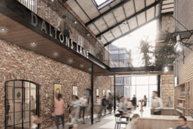 A CGI of how the new arrival/communal space could look at the Customs House.