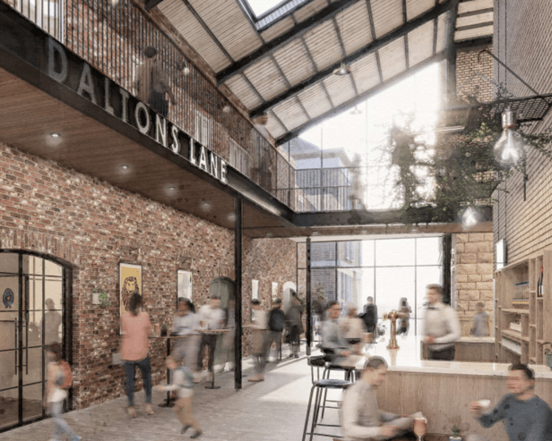 A CGI of how the new arrival/communal space could look at the Customs House.