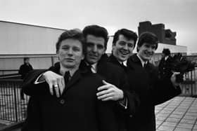 Outdoor portrait of pop band 'The Searchers', 1964. 