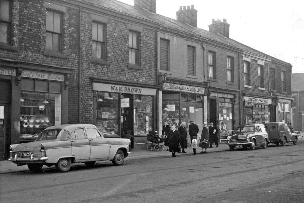 An undated view of Station Road as it looked decades ago. Look at the cars and shops lined up in this Shields Gazette archive photo.