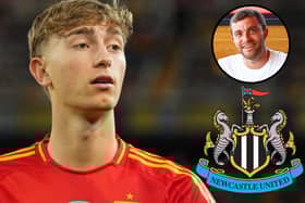 Dean Huijsen in action for Spain. The AFC Bournemouth defender is a target for Newcastle United and several other clubs. 